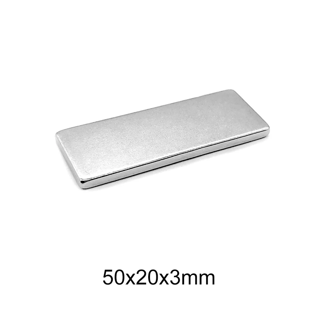 Сильный неодимовый магнит NdFeB 2 ~ 20 шт. 50x20x3 мм редкоземельный лист 50*20*3 |