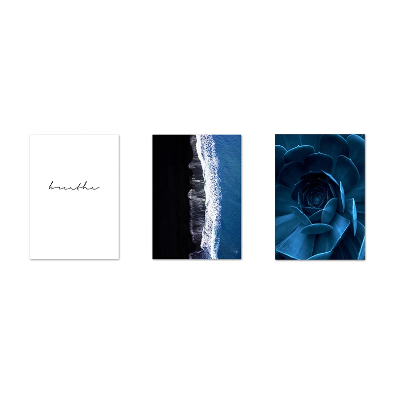 

Abstract Scenery Paintings Blue Spray and Flower Wall Art Canvas Posters and Prints for Living Room Bedroom Corridor Decoration