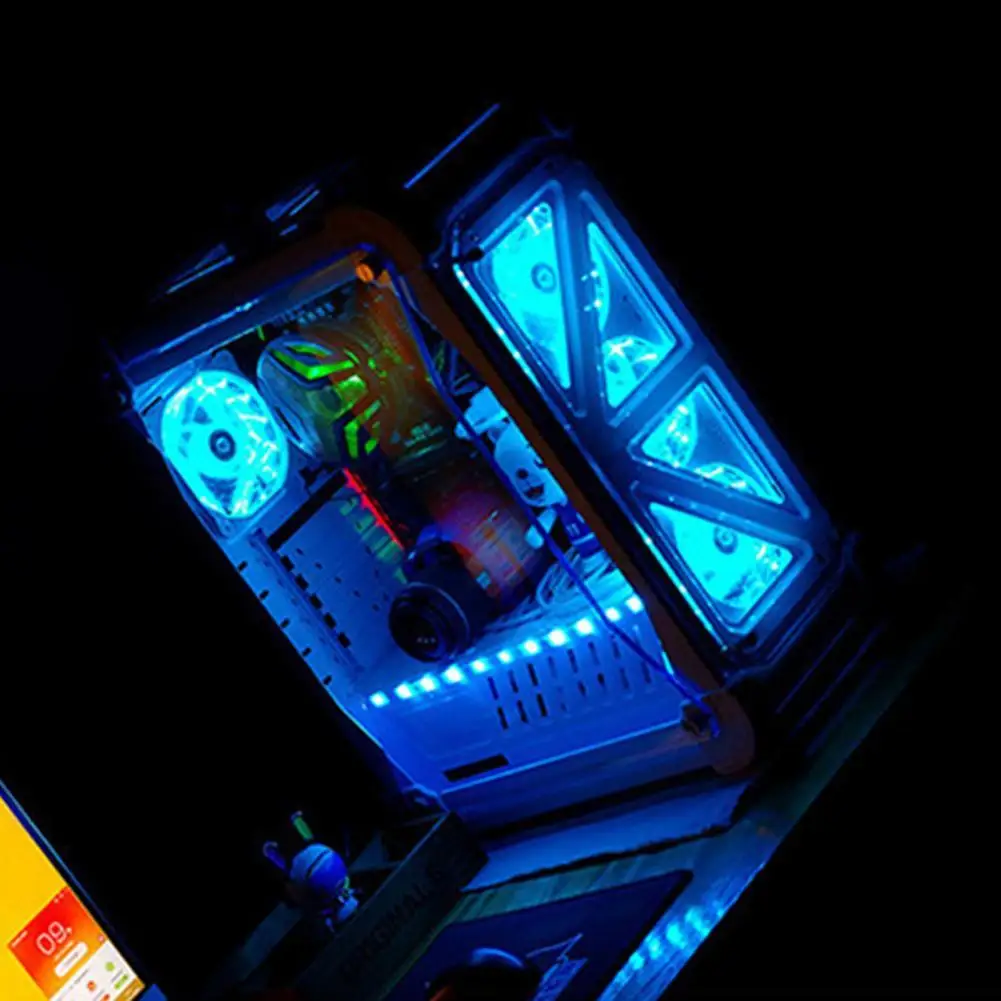 

Cooling Fan Ultra Silent Anti-vibration 15 Lights Round Computer Cooling Fan for Computer