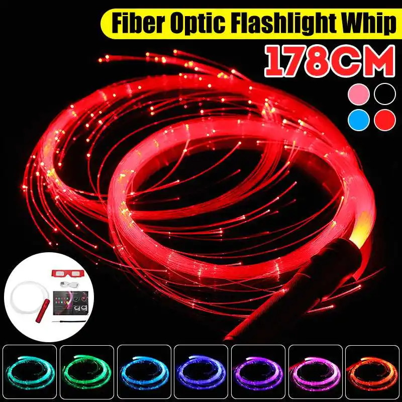 

Плетка светодиодная оптоволоконная, 178 см, вращение на 360 °, больше режимов и эффектов