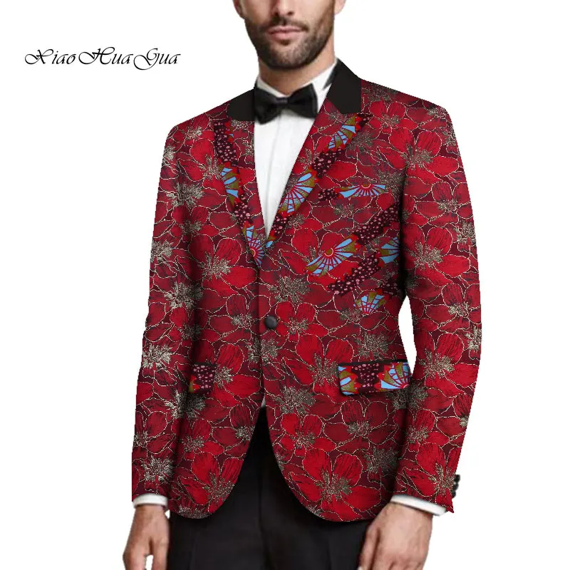 Мужские костюмы пиджак Мужской Блейзер по индивидуальному заказу Африканский