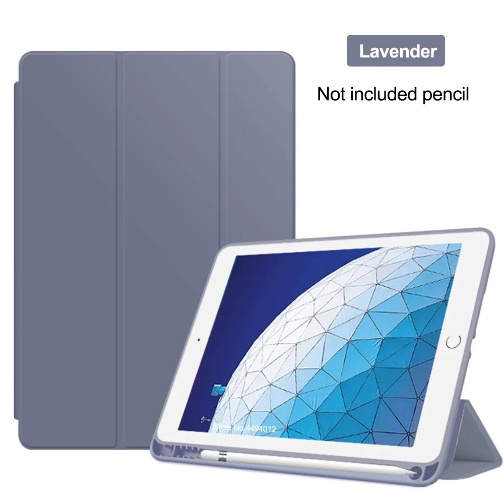 Чехол с карандашом для iPad 10 2 дюймов новый умный чехол из искусственной кожи