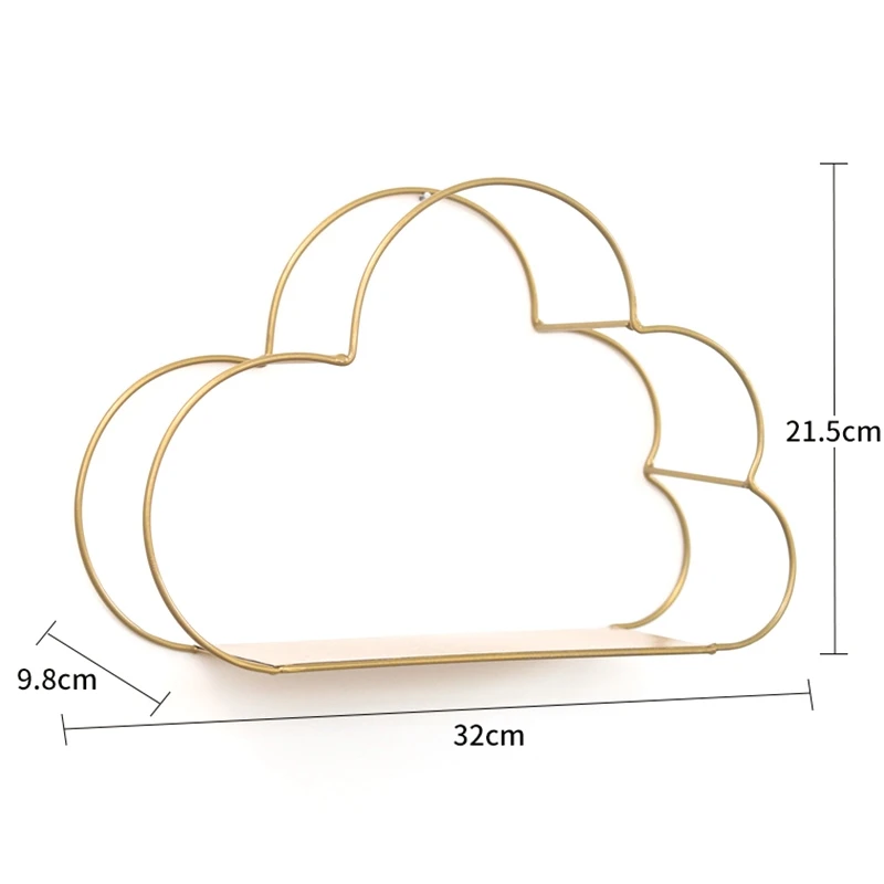 Железные золотые стеллажи для хранения подвесной Декор коробка цветочный горшок