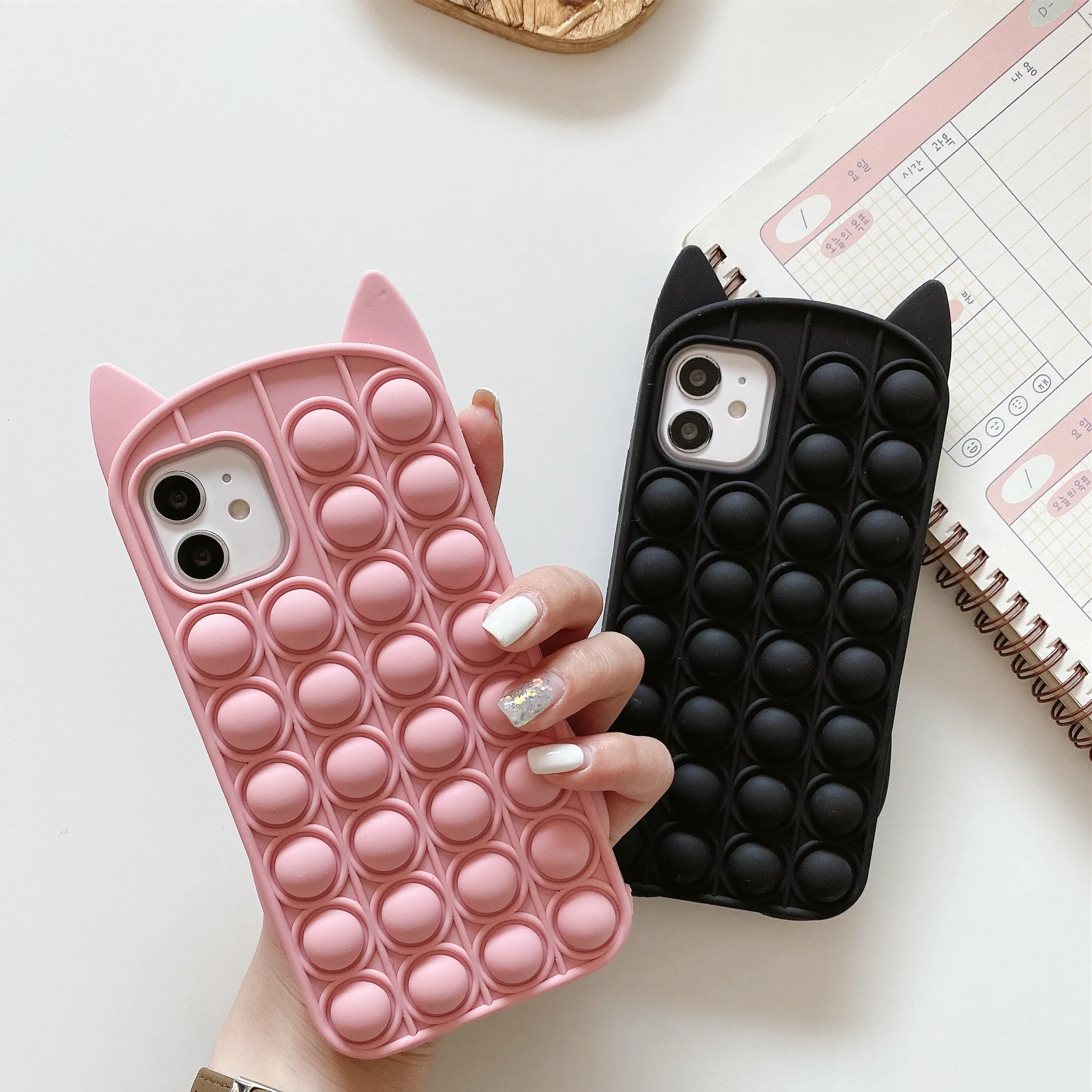 

3D Cartoon Cute Beard Cat Soft Silicone Back Cover For iPhone 6 6s X XR Xs 11 12 Pro Max 7 8 Plus Phone Cases Coque Fundas Capa