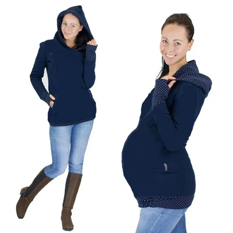 Толстовка с капюшоном для грудного вскармливания осенне-зимняя женская одежда
