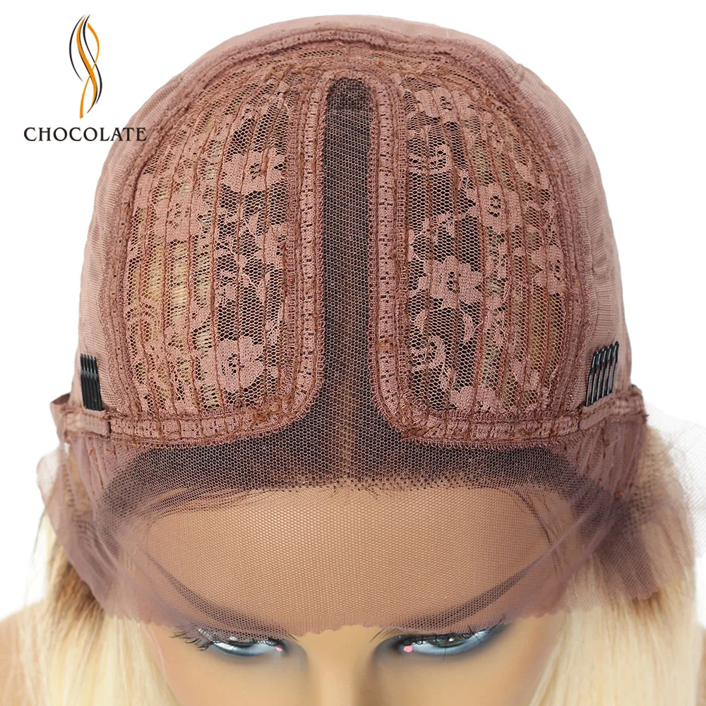 Парик 613 парики из прямых человеческих волос цветные блондинки Короткие с