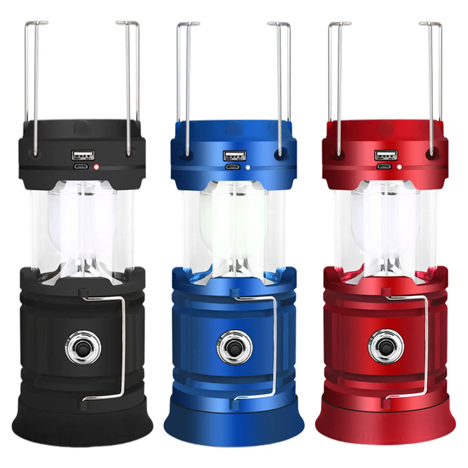 

Camping Solar Lantern Flashlights Charging for Phone USB Rechargeable Led Camping Collapsible Portable for, Hurricanes,