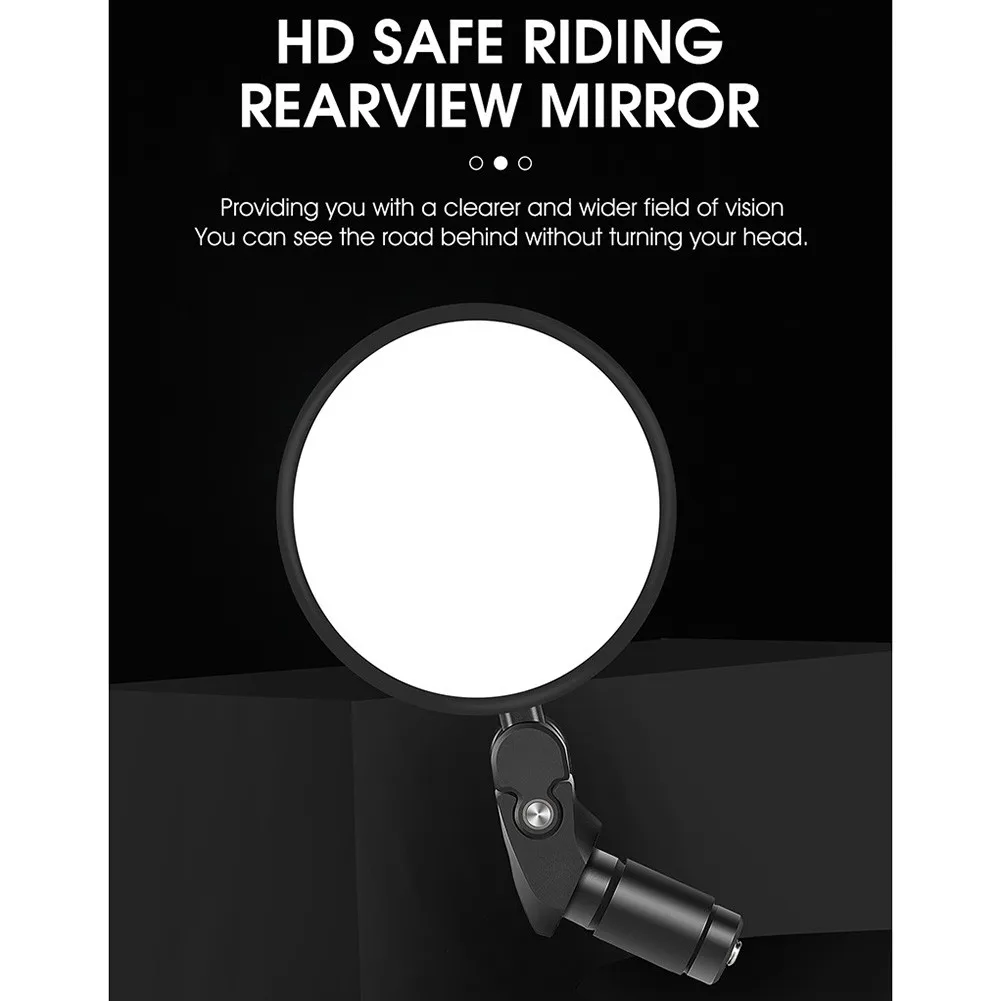 

Universal Cycling Bicycle Rear View Mirror 360 Degree Rotation Bike Rearview Foldable Round Convex Mirror