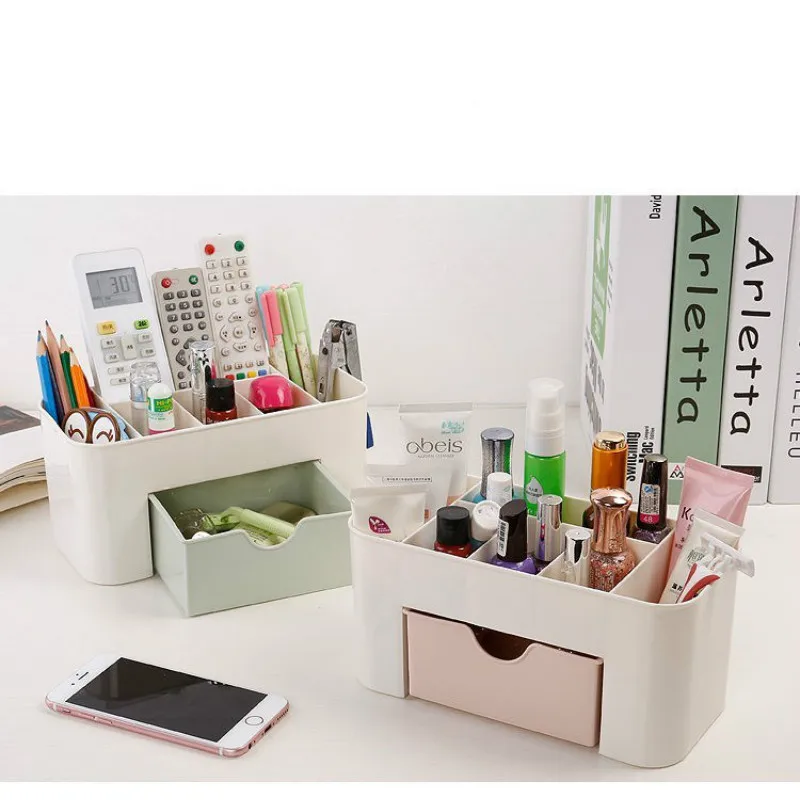 

Eco-Friendly Multifunctional Simple Plastic Cosmetic Jewelry Storage Box Desktop Sundries Storage Box