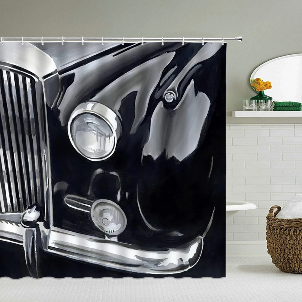 

Настенные подвесные шторы для ванны, Классическая шторка для душа в старой ретро-стиле, водонепроницаемая декоративная занавеска для ванны...