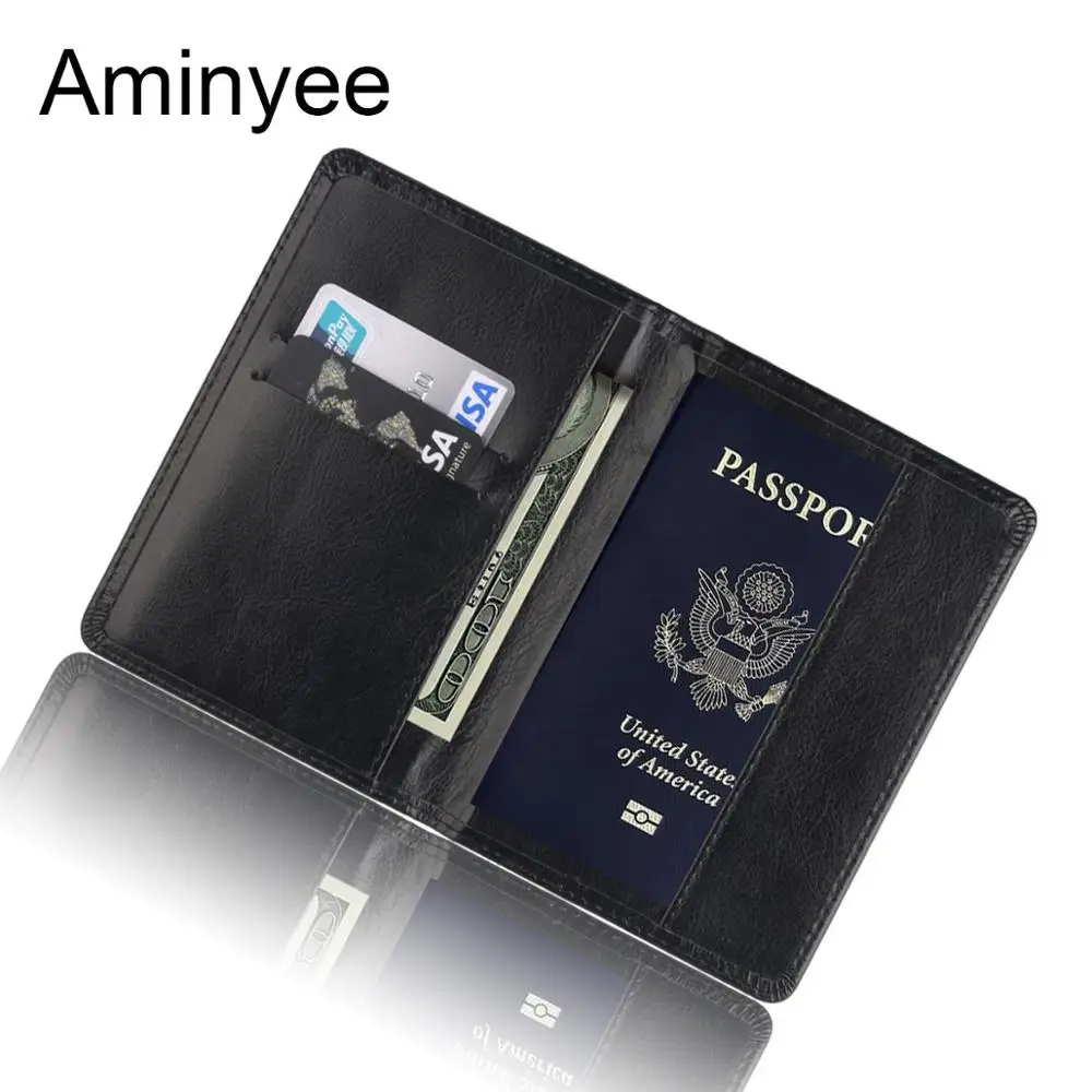 Дорожные аксессуары Aminyee держатель для паспорта Обложка Винтажный Мужской