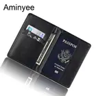 Чехол-Кошелек для паспорта, из искусственной кожи, с RFID-защитой