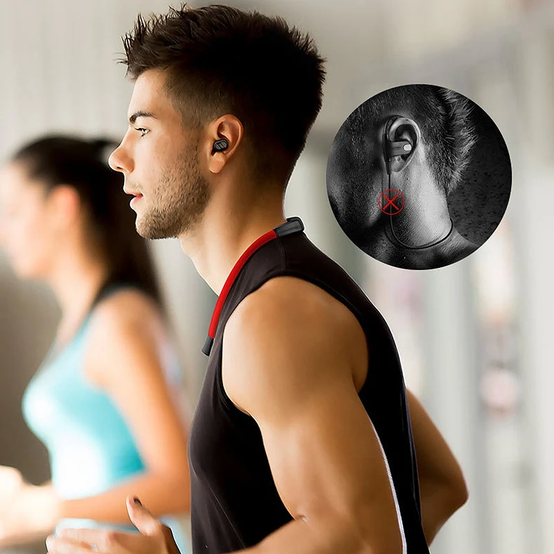 

300 MAh Binaural Wireless Bluetooth Headset Neck-Mounted Sports Mini TWS Headset 5.0