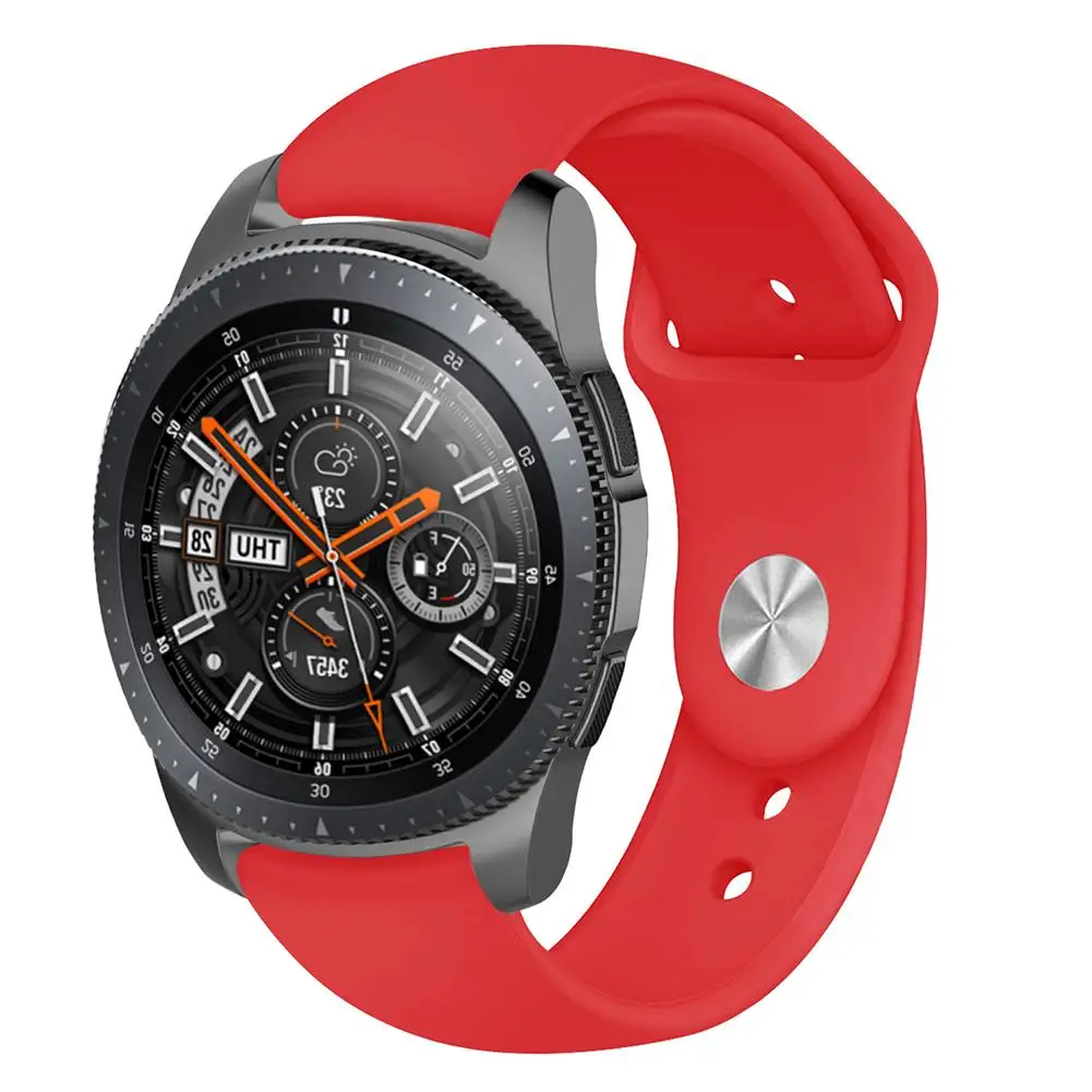 Силиконовый спортивный ремешок для часов Samsung Galaxy универсальный S4 42 мм и Gear S2 46 S3