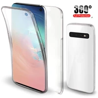 360 full body double protective phone case for huawei p40 pro p30 pro p40 lite e mate 40 pro mate 20 lite clear pc case