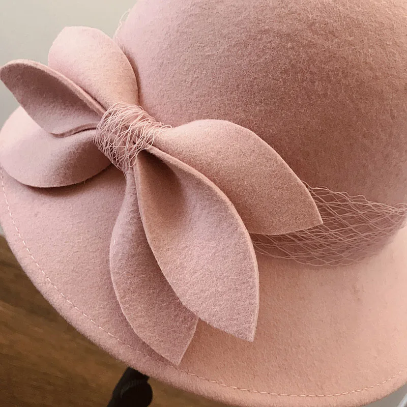 Fibonacci зимняя фетровая шляпка шерстяная головные уборы для женщин в винтажном