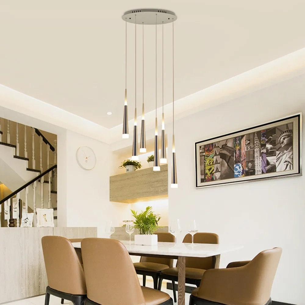 Акриловая Подвесная лампа Скандинавская простая конусообразная люстра