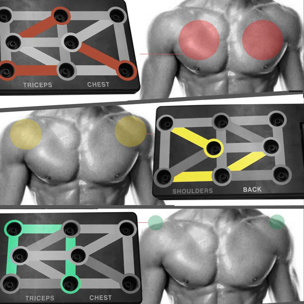 New Style Upgrade 12 in 1 Push Up Rack Foldable Board Train Fitness Support Exercise Stands Equipment essential | Спорт и