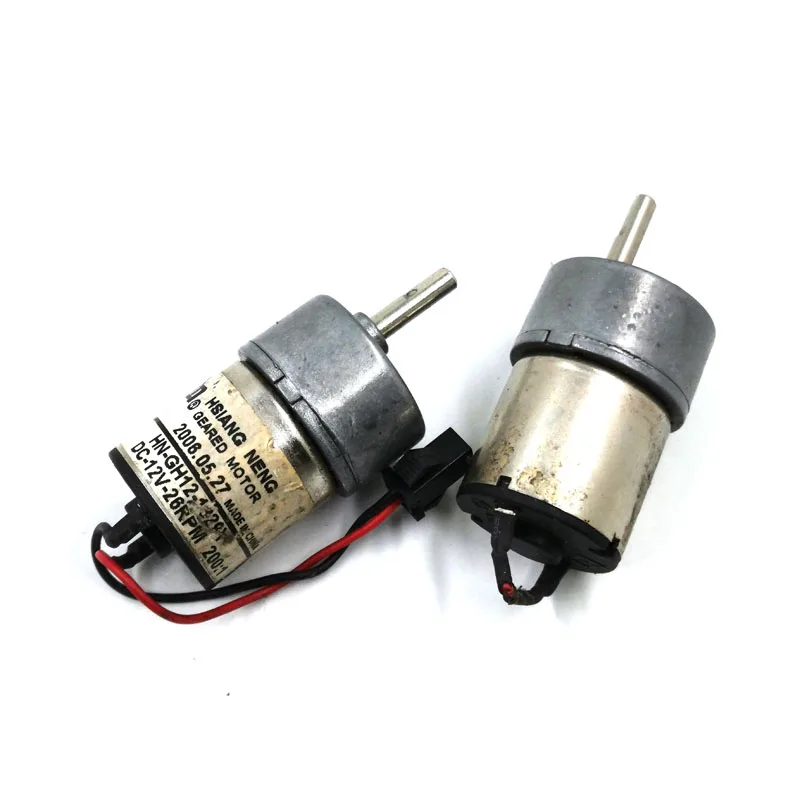 Подержанный старый HSIANG NENG мотор-редуктор 12V 26 RPM большое снижение крутящего момента мотор соотношение 200:1 модель робота аксессуары