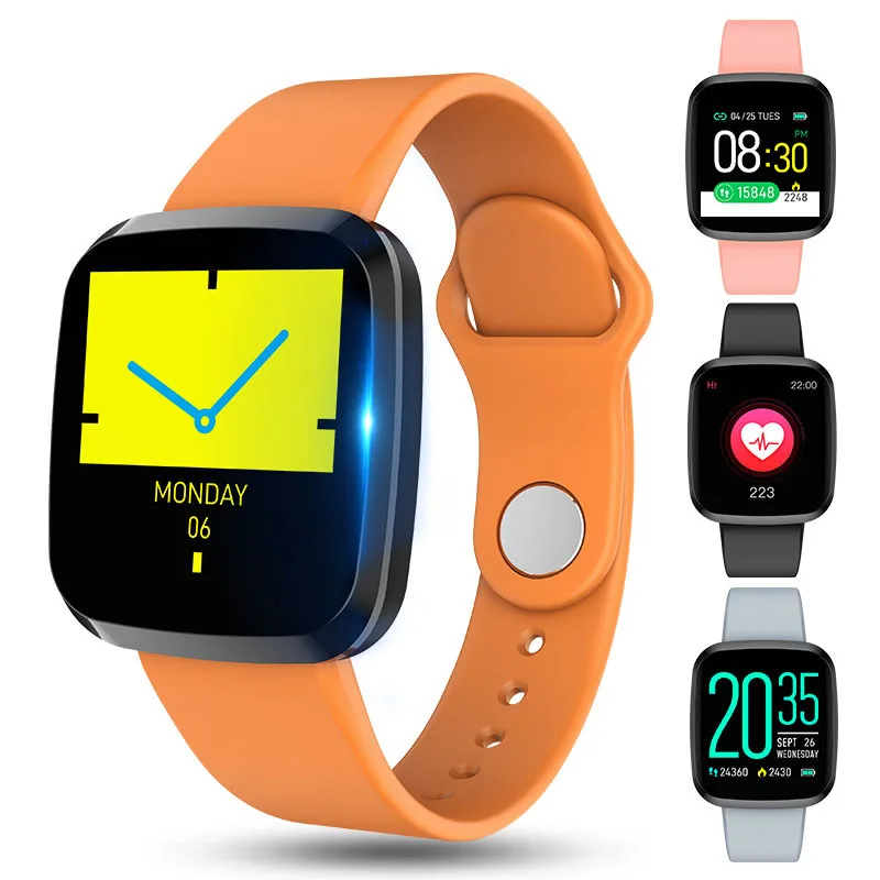 Смарт часы для мужчин и женщин Android IOS пульсометр фитнес трекер силиконовый