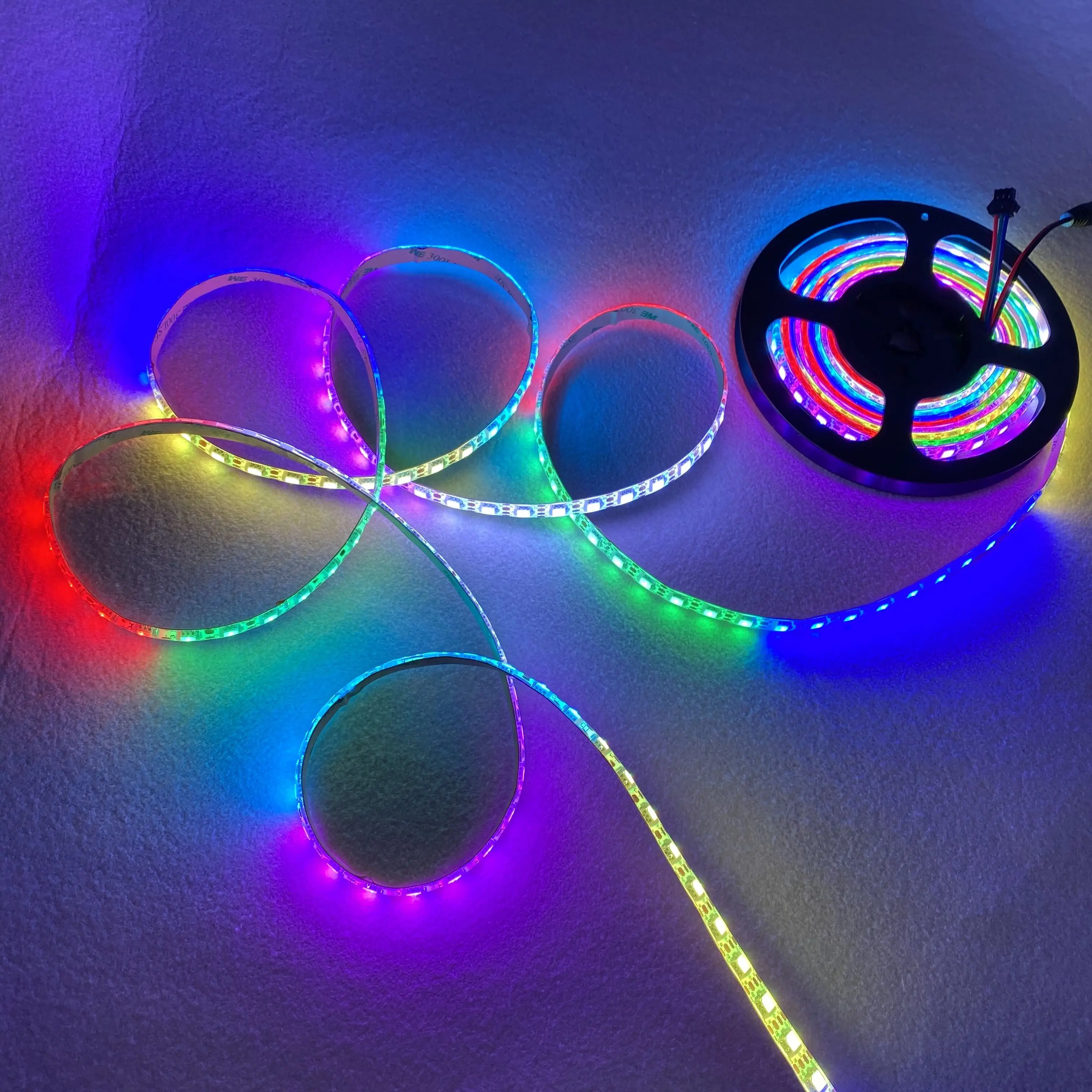 72leds/m SK6813HV-09-6P DC12V addressable full color RGB 5050 LED strip5mwaterproof in silicon coatingIP65 WHITE PCB | Лампы и
