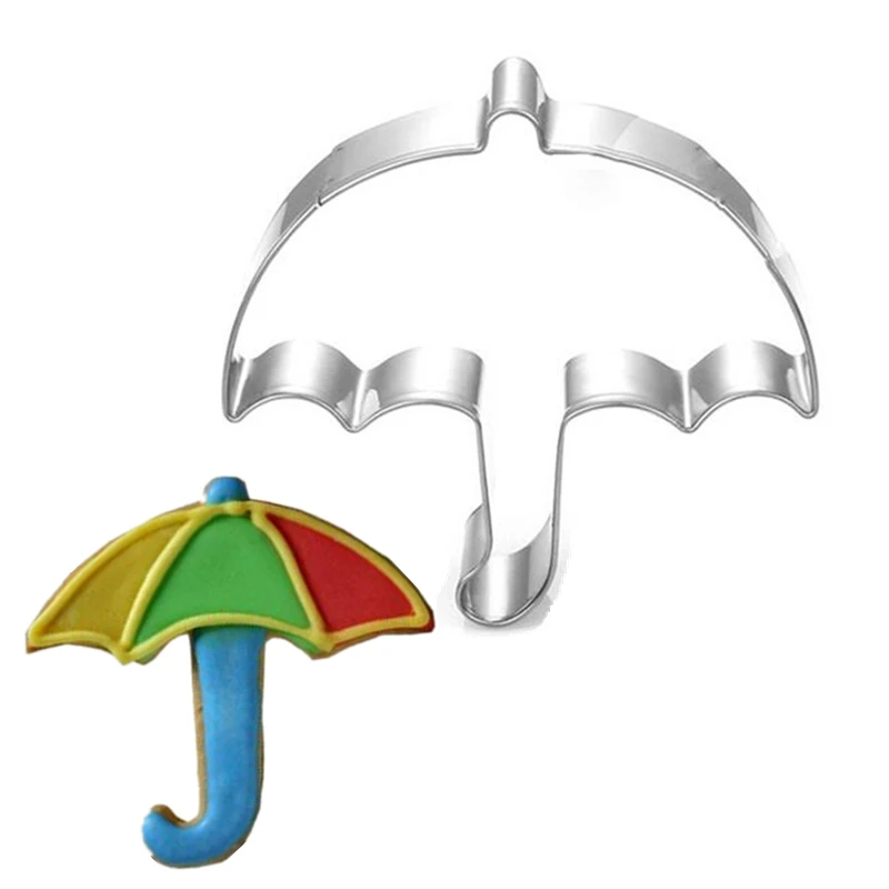 

New Arrival 1pcs Cake Mold Stainless Steel Fondant Cake Decoration Mold umbrella Cookie Biscuit Molds