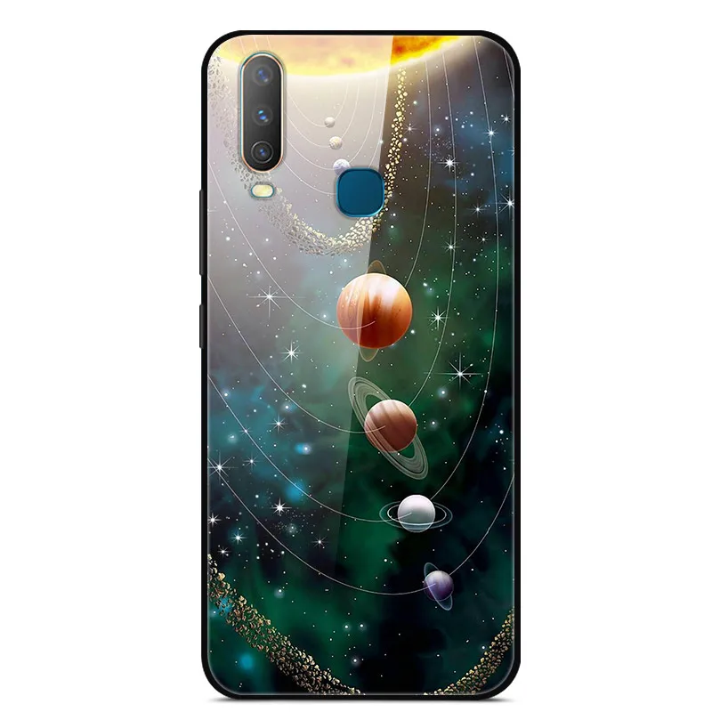 6 ДЛЯ Vivo U3X/U10 чехол из закаленного стекла с принтом твердая задняя крышка для Vivo U3X чехол для телефона s силиконовый бампер Coque U3 X U 3X10 - Цвет: 6