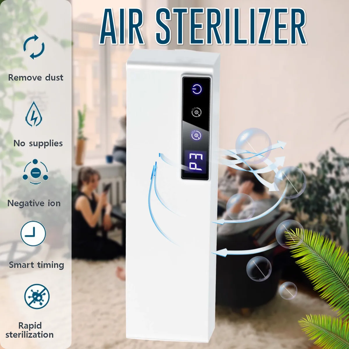 

Ozone Disinfection Machine Air Purifier Household Terilization Odor-removal Formaldehyde-removal Negative Ions Air Sterilizer