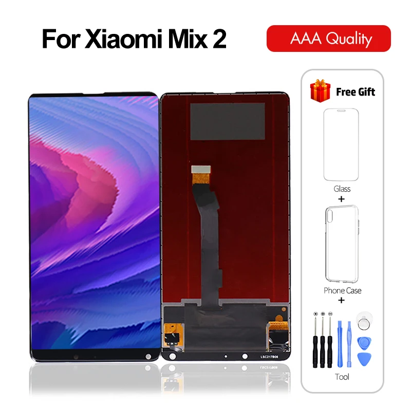 ЖК дисплей с дигитайзером сенсорного экрана для XiaoMi Mix 2 Mi mix бесплатная