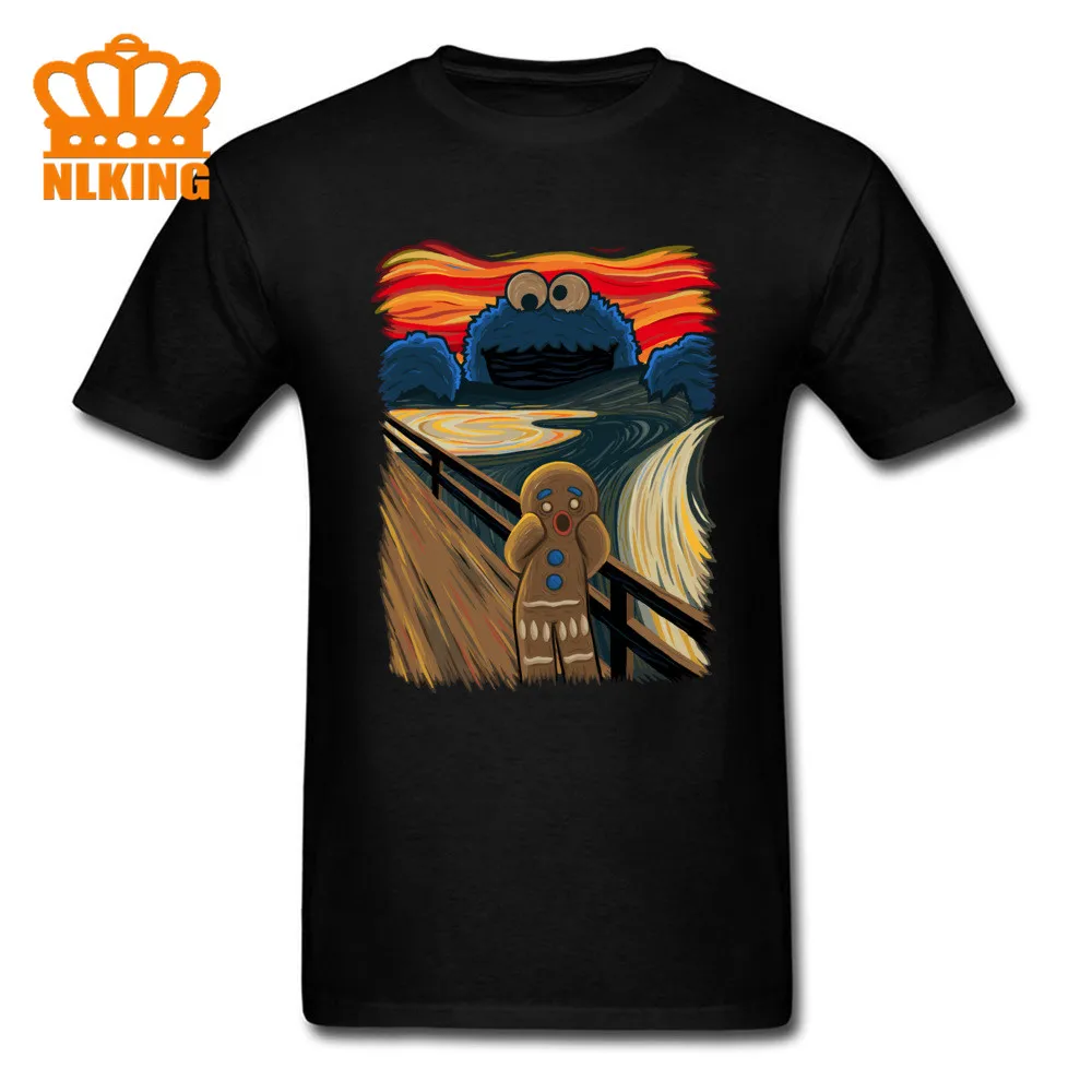 Футболки с принтом Печенья Монстр мунчер рубашки рукавом странные вещи круглым