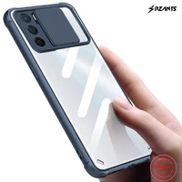 rzants for oppo a16 case lens protection slim crystal clear cover soft casing