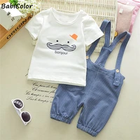 babicolor summer baby boys clothes sets toddler cartoon tops t shirt strap pants 2pcs suit boys clothing for baby tracksuit 2020