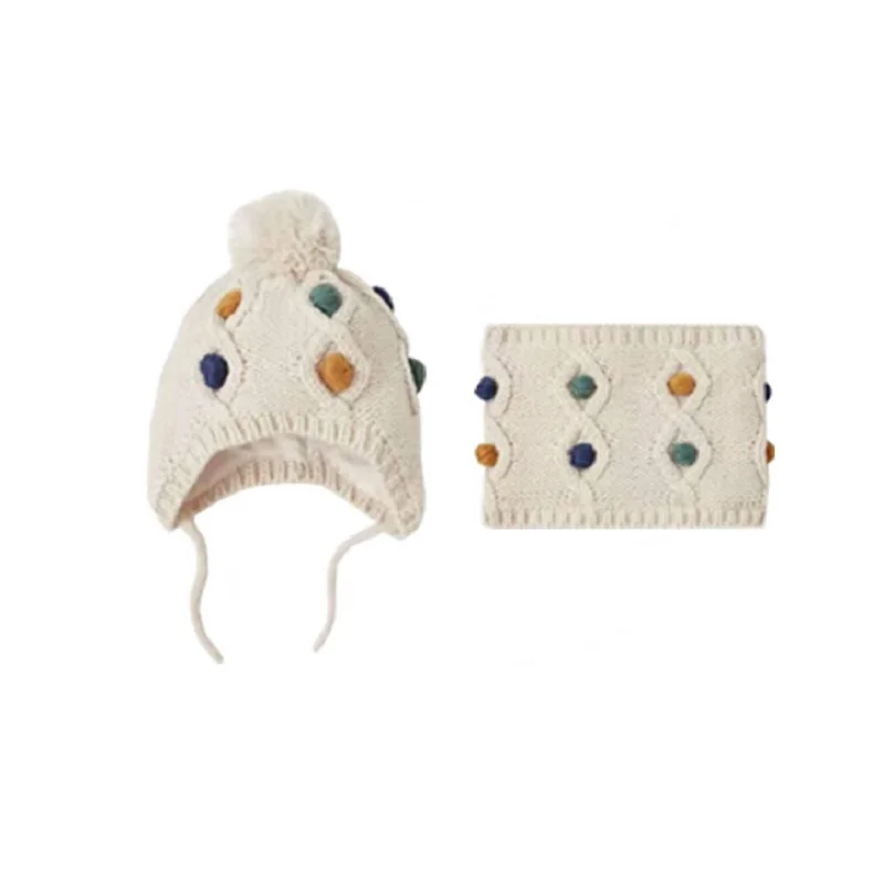 Шапка для малышей зимняя шапка двойная теплая шерстяная девочек ветрозащитная