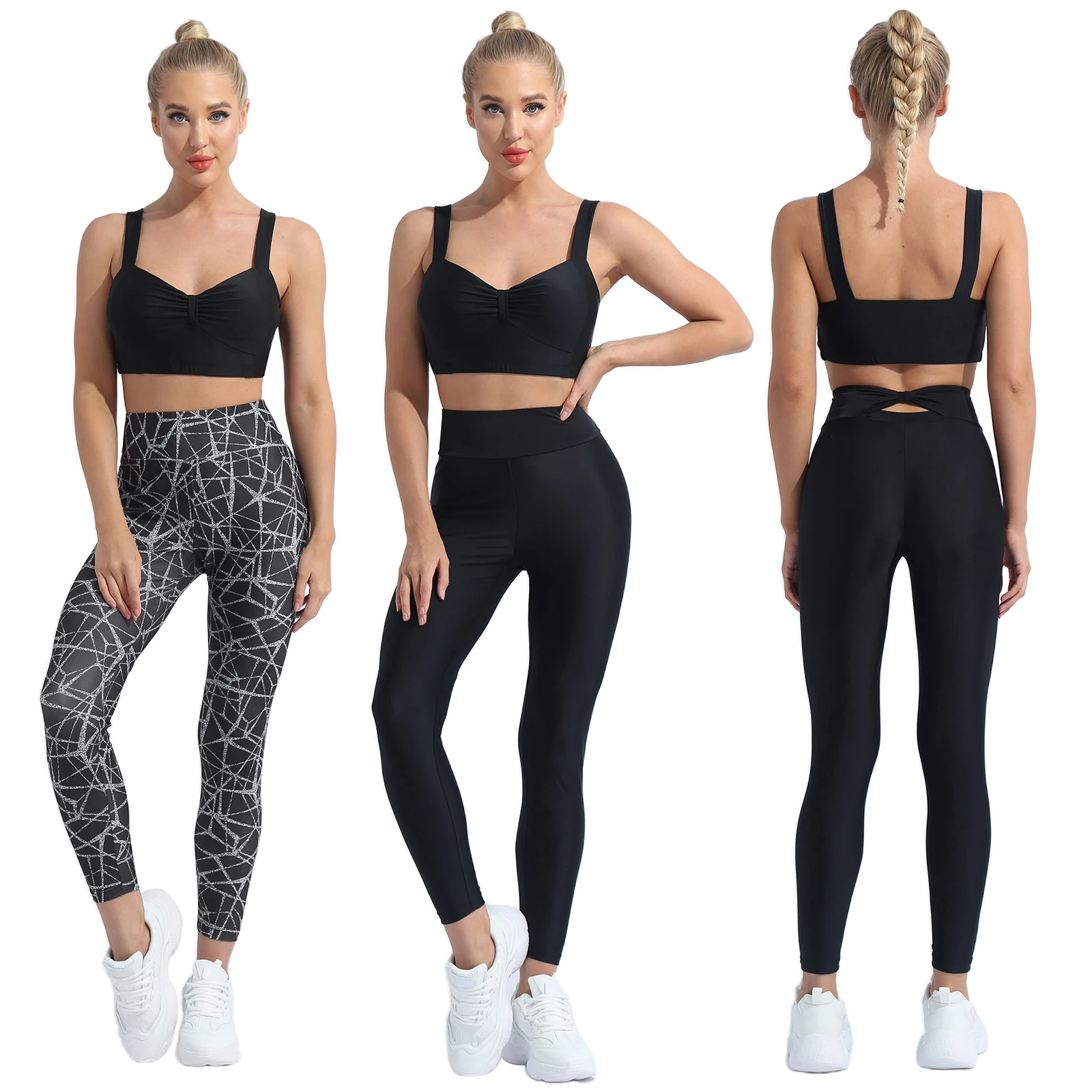 Сексуальный женский спортивный костюм с цветочным принтом накладки майка для