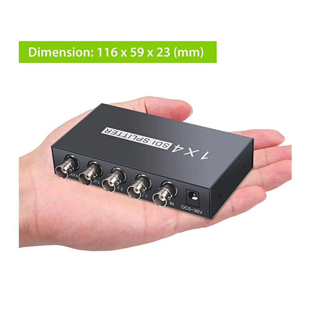SDI Split ter 1x4 3G-SDI HD-SDI SD-SD 1 в 4 Out мультимедийный разделитель Extender Adapter Support 1080P TV Video для