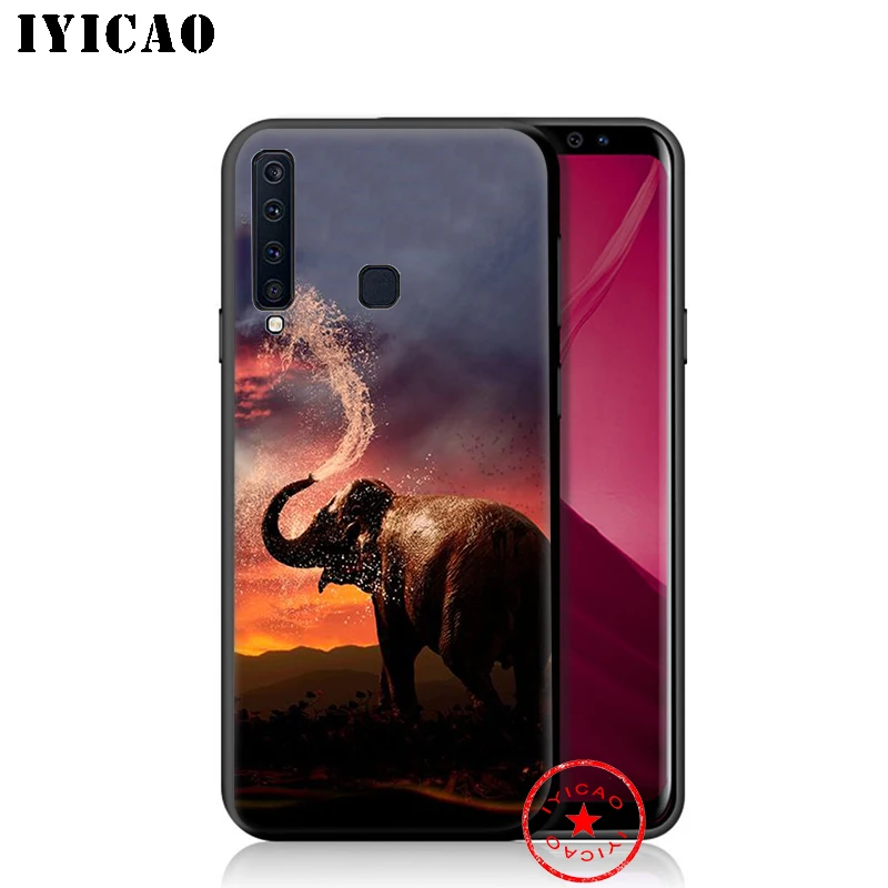 IYICAO слон с милыми животными мягкий чехол для телефона samsung Galaxy A9 A8 A7 J6 A6 плюс 2018 A5 A3