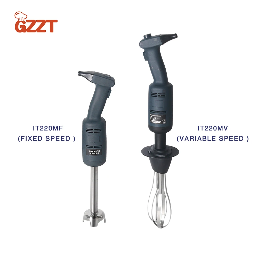 GZZT 220W Immersion Blender Food Processor Speed Adjustable or Fixed Stainless Steel Rod or Egg Cream Whisk Optional 220V 110V