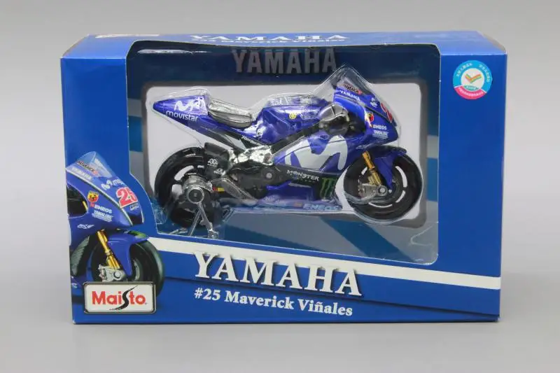 Maisto 1:18 Yamaha YZR-M1#25 Maverick Vinales модель мотоцикла в коробке