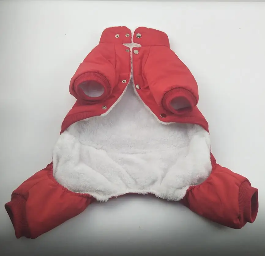 Зимняя одежда для собак флисовый теплый комбинезон 2 цвета светоотражающие ремни