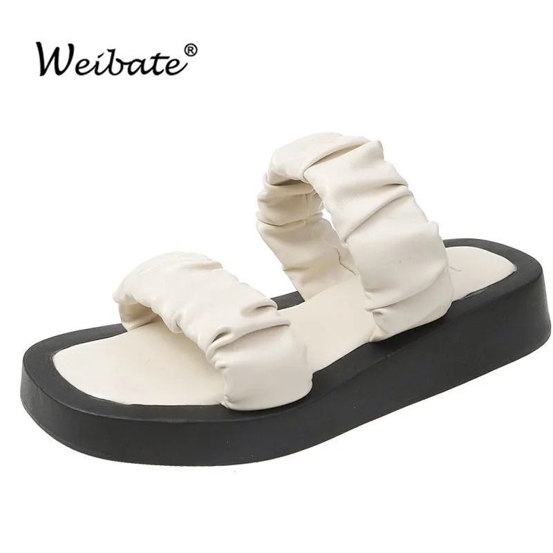 

Шлепанцы женские летние, натуральная кожа, плоская подошва, повседневные пляжные тапочки для отдыха