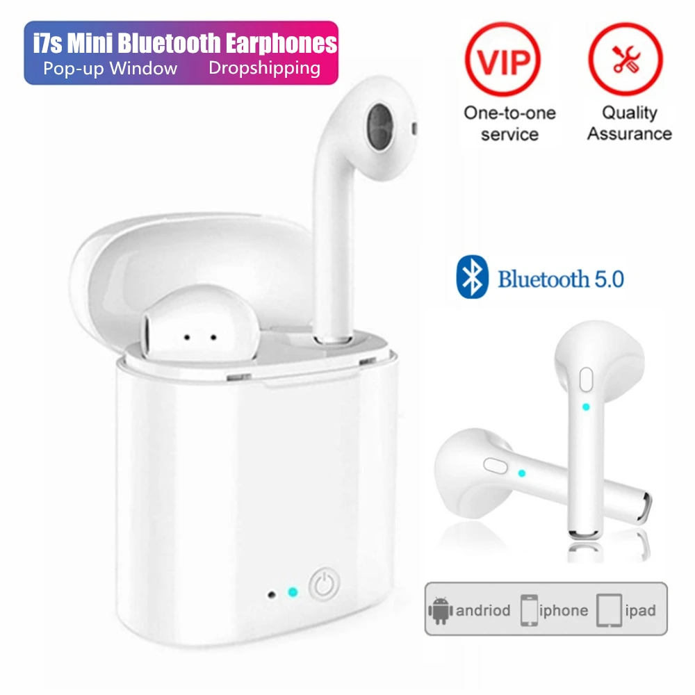 I7s Мини Bluetooth наушники спортивные Беспроводная гарнитура Hi Fi чехол для Iphone Xiaomi Redmi
