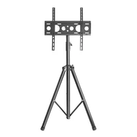 black tv tripod 26 to 55 inch lcd led flat screen tv display floor stand portable height adjustable tv cabinet