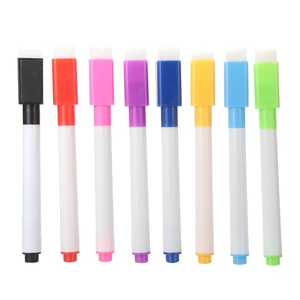 Магнитный маркер для белой доски, 8 шт., стираемый, сухой, маркеры для белой доски, встроенный ластик, для Офис Школа Студент принадлежностей