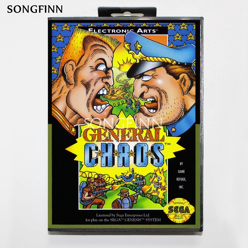 

16 бит MD карта памяти с коробкой для sega Mega Drive для Genesis Megadrive-общий хаос