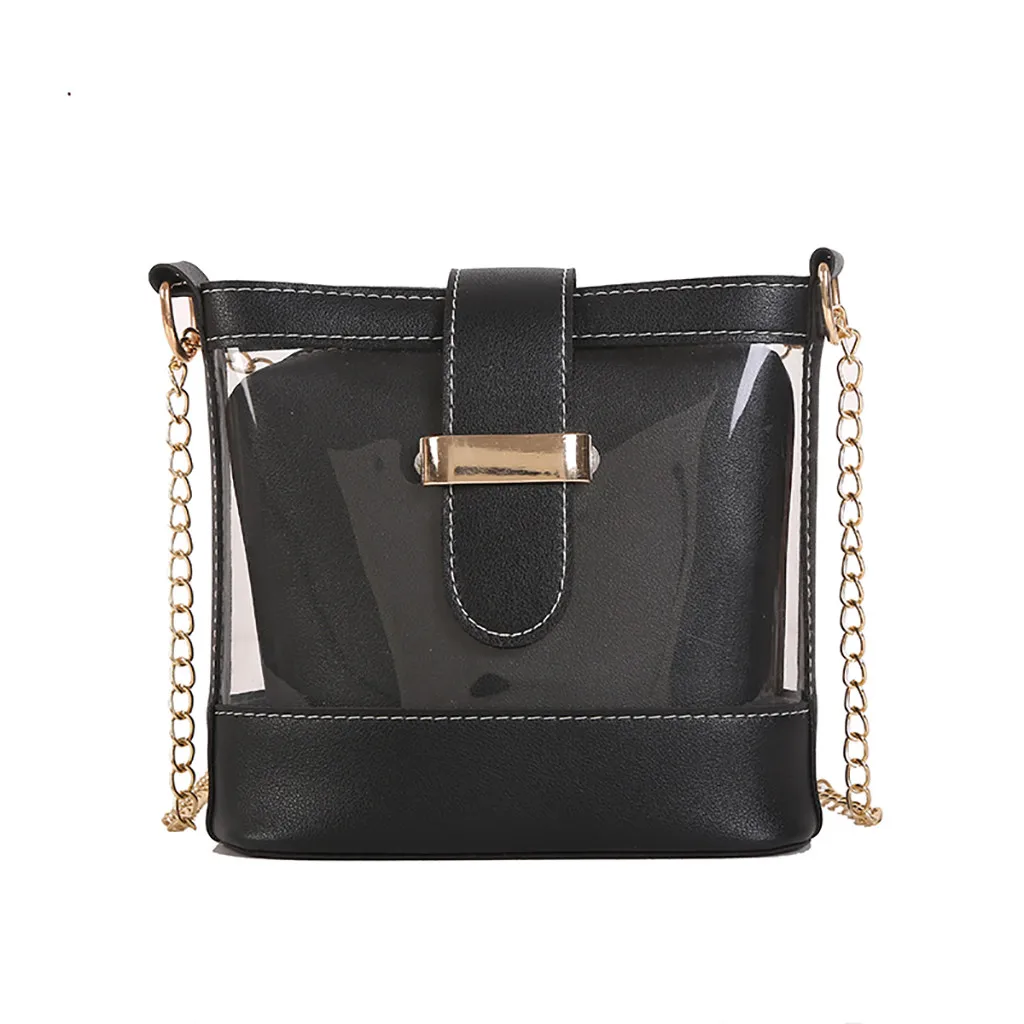 

Новинка 2019, Прозрачная женская пластиковая сумка через плечо, композитная пляжная сумка, водонепроницаемая прозрачная волнистая сумка