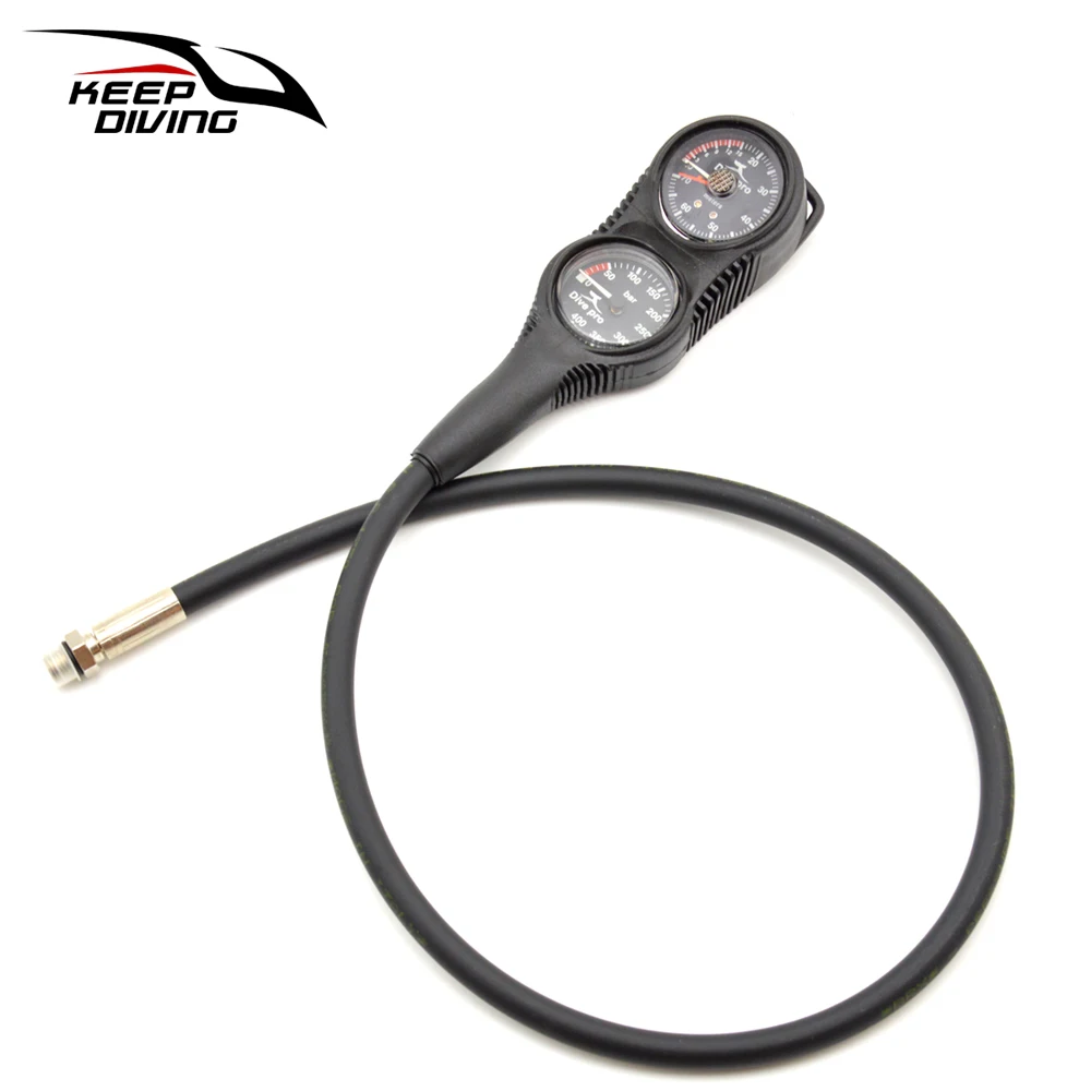 

Манометр для подводного плавания, черный, Двойной манометр, глубина, для дайвинга