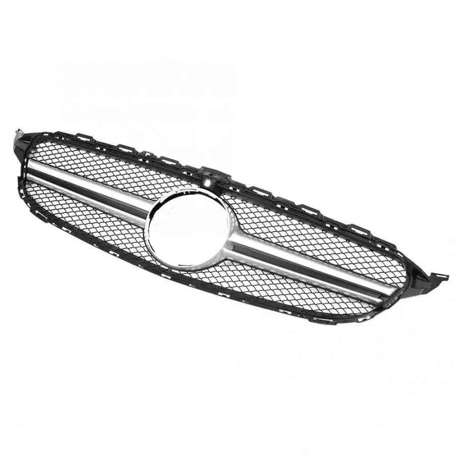 Решетка переднего бампера с отверстием для камеры подходит Mercedes Benz C-class W205 2014 2015