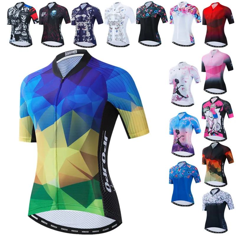

Женская велосипедная Джерси Weimostar 2021, профессиональная командная велосипедная рубашка, спортивная одежда для езды на велосипеде, дышащая м...
