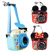 Disney Minckey Minnie Mouse Donald Duck Kids Bags Baby Boys Girls 3D Camera Bag Cute Cartoon Purse PU Zipper Backpacks Gift