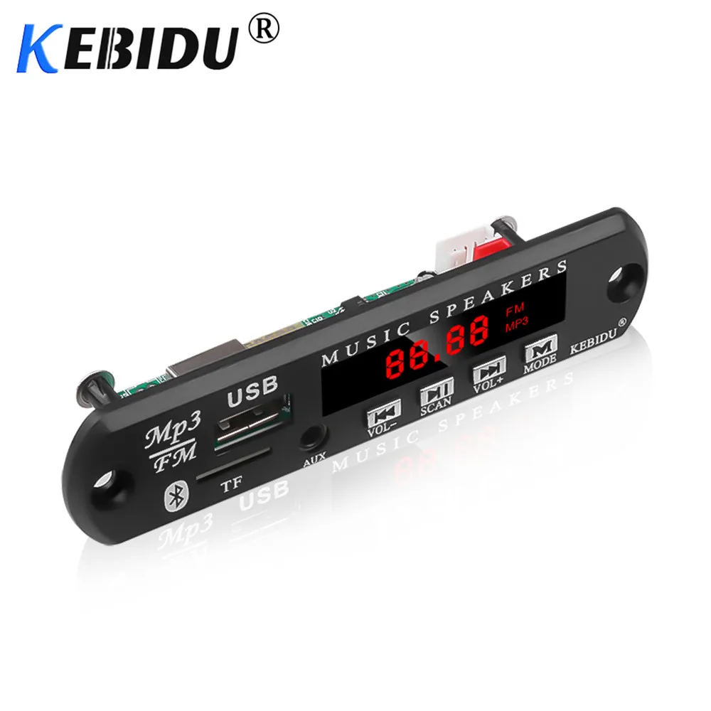 Kebidu беспроводной Bluetooth 12 В 5 в постоянного тока автомобильный декодер MP3 WMA плата